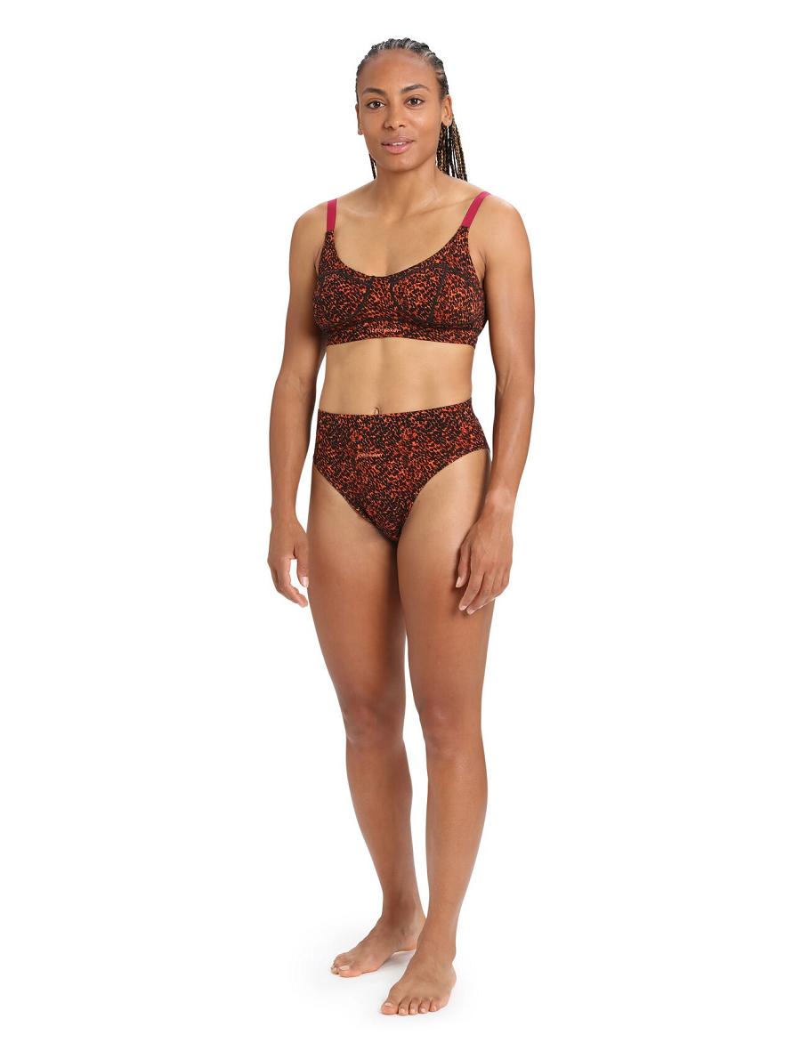 One Piece & Sets Icebreaker Merino Queens Clasp Bra Damskie Czarne Różowe | PL 1214BEXC